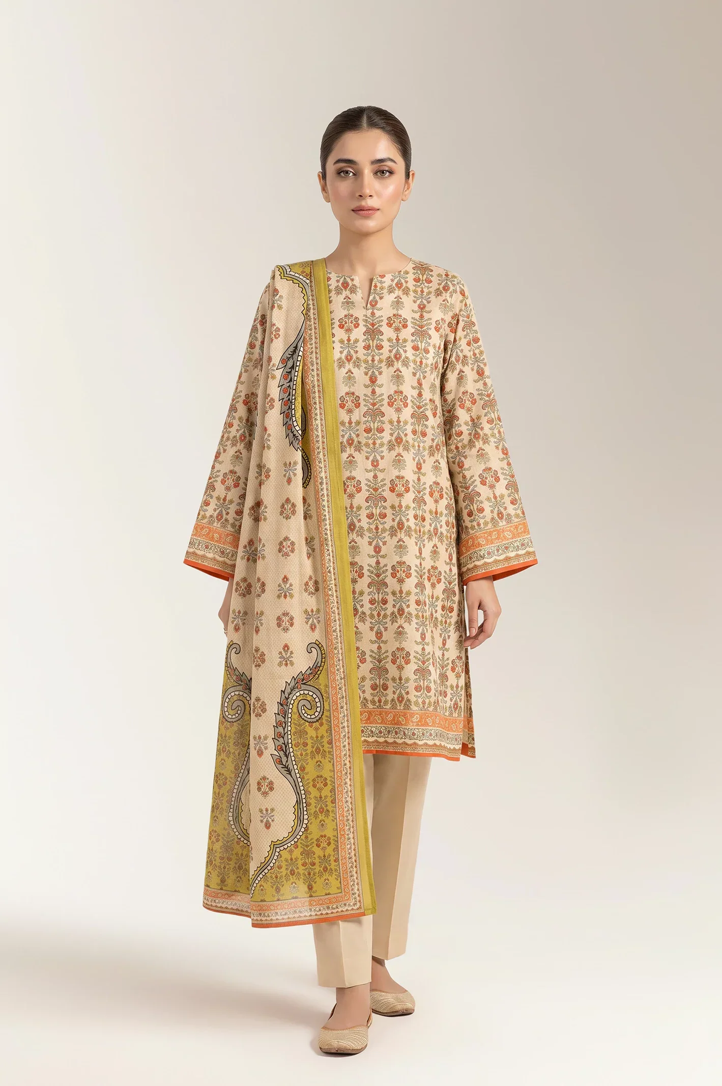 Printed Unstitched 3PC