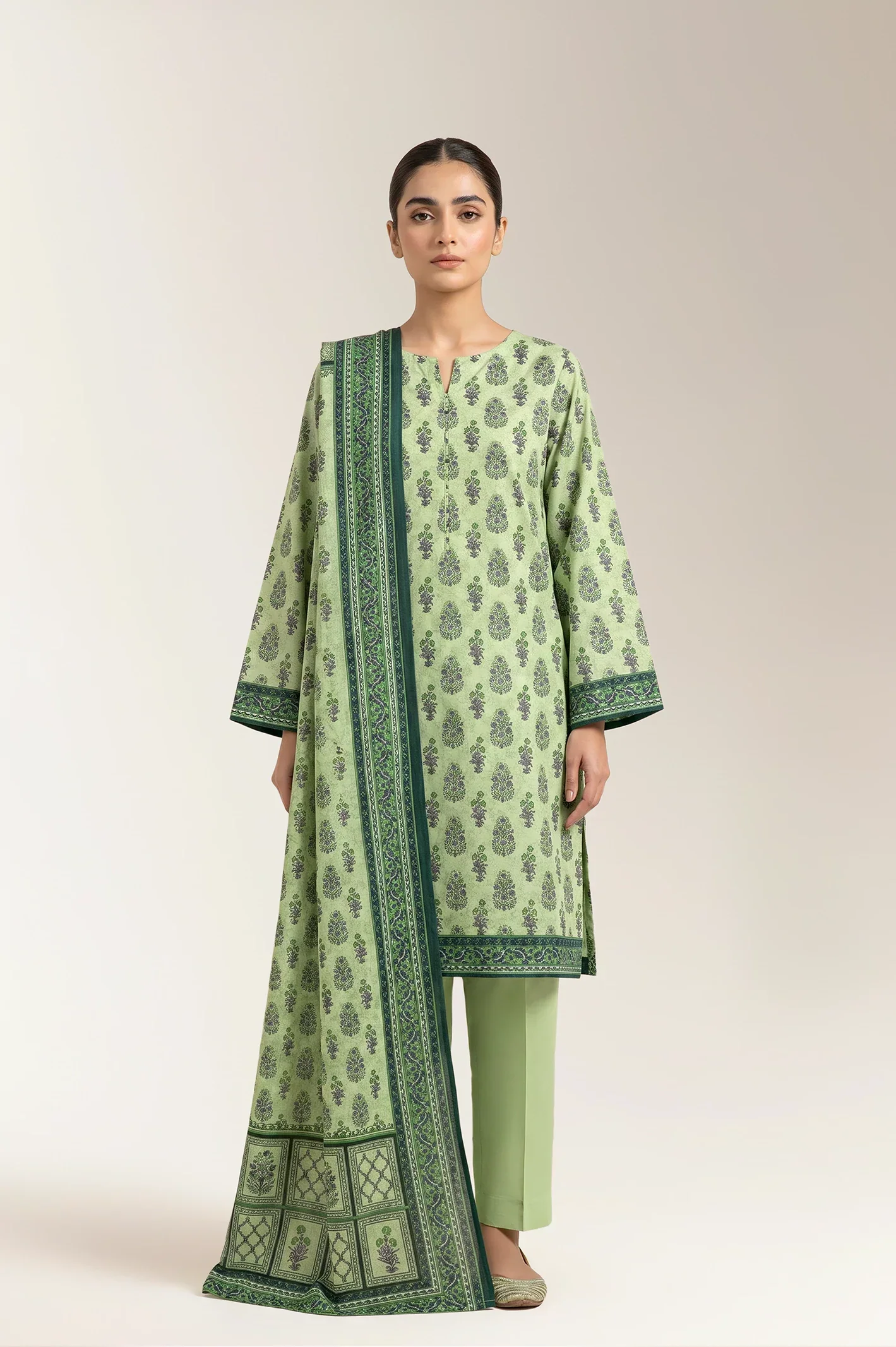 Printed Unstitched 3PC