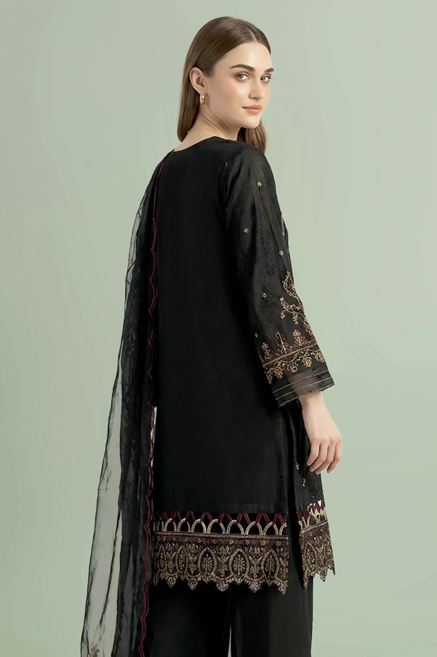 Embroidered Unstitched 3PC - Image 2