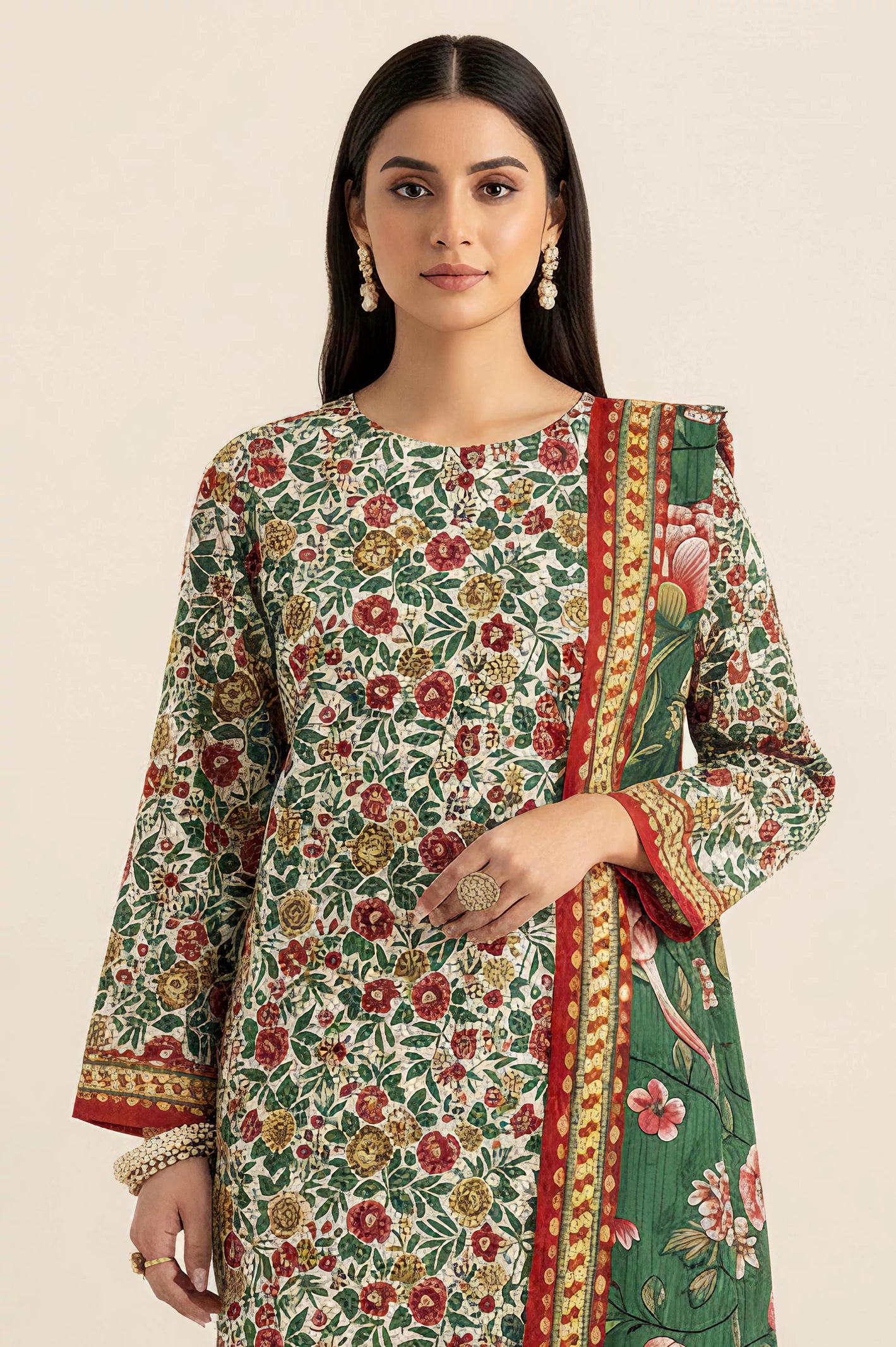 Printed Unstitched 3PC - Image 2
