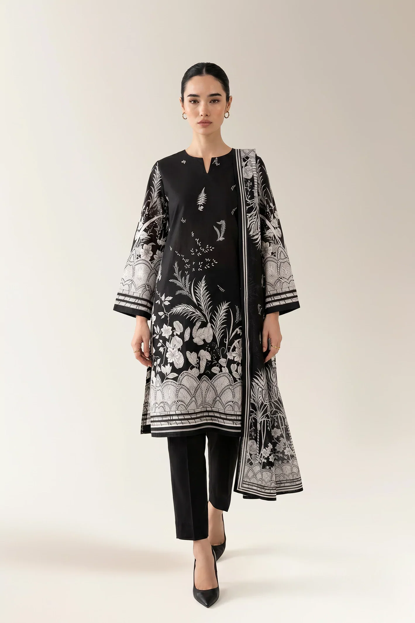 Printed Unstitched 3PC
